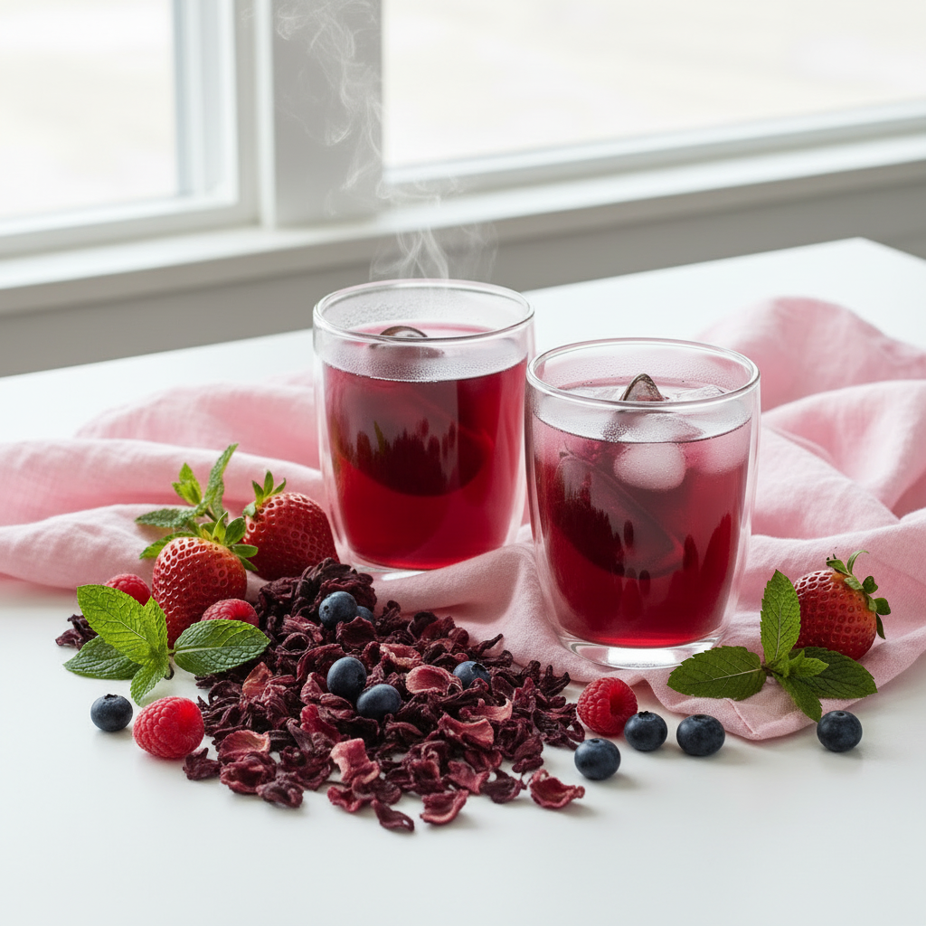 Hibiscus Berry Herbal Tea - With Dried Hibiscus